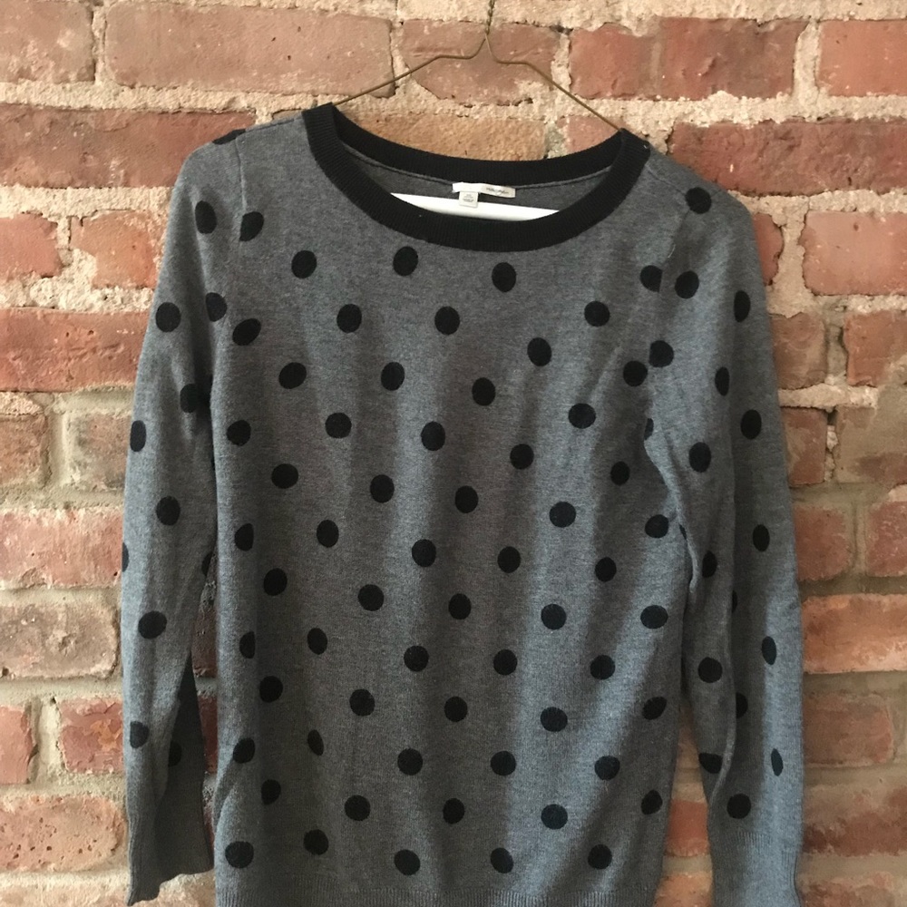Halogen grey polka dot sweater